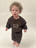 Embroidered Teddy Bear Sweatsuit