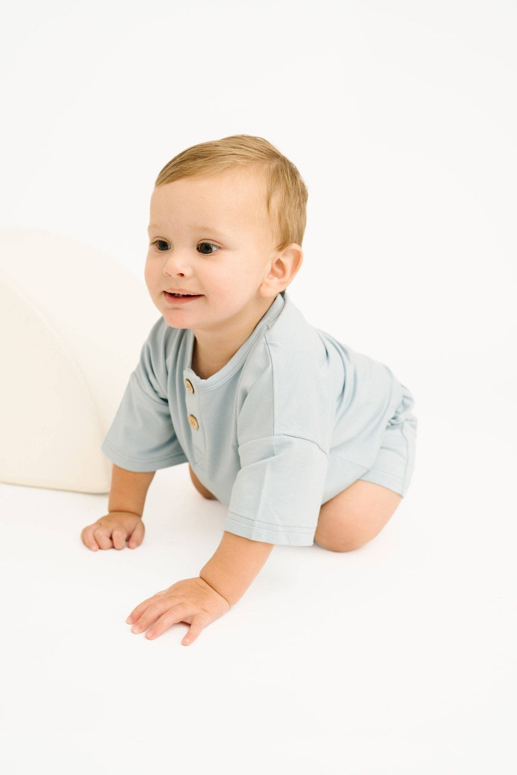 Ocean Bamboo Button Slouchy Set: 3T