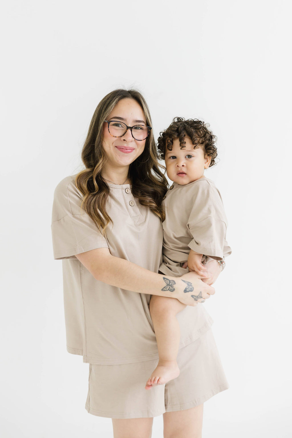 Women's Sandstone Bamboo Slouchy Set: M