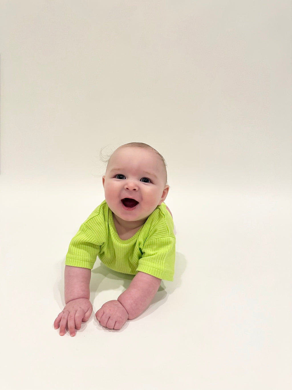 Waffle Knit Lounge Set - Lime Green