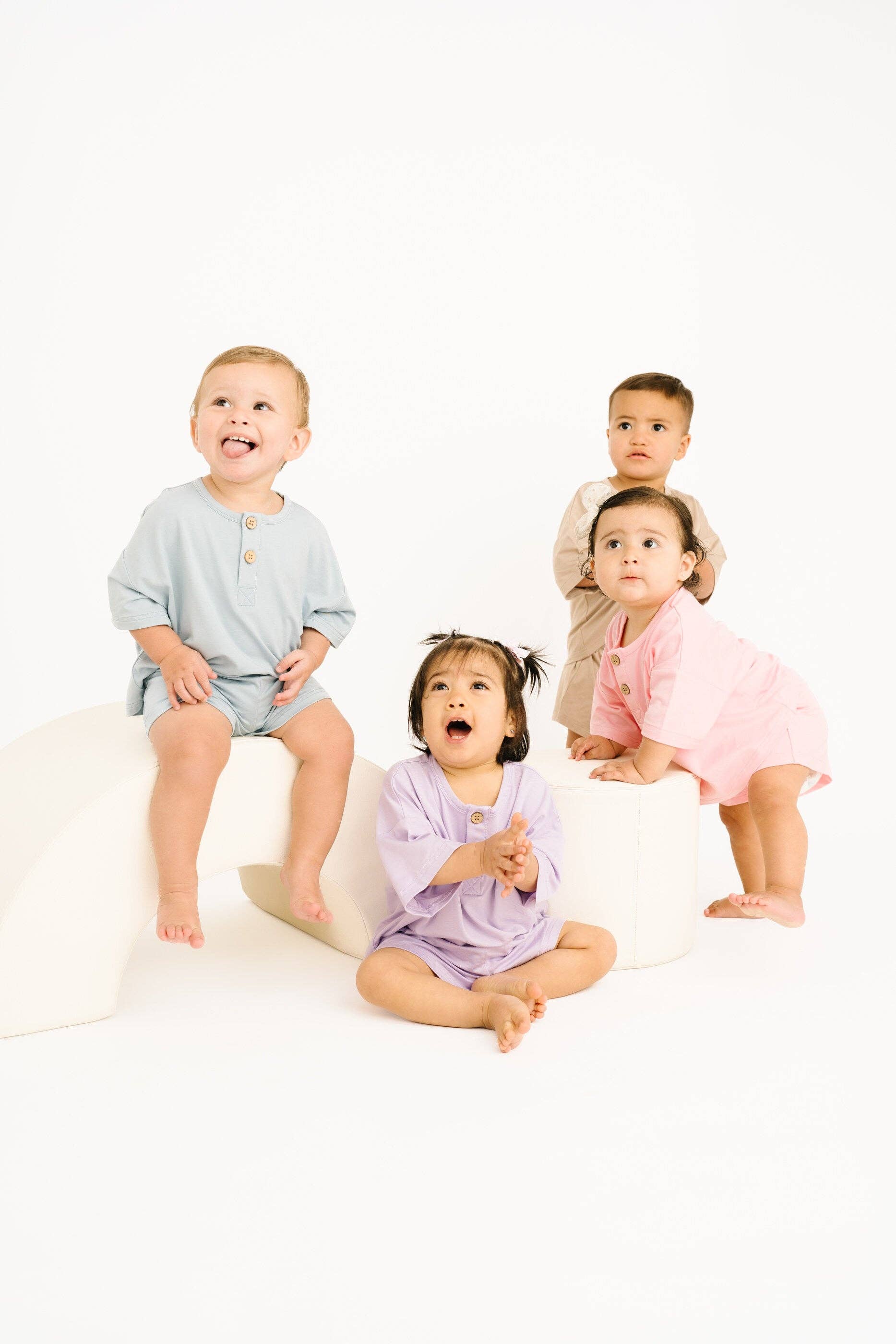 Sandstone Bamboo Button Slouchy Set: 3T