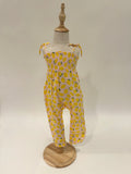 Lemon Sorbet Muslin Smocked Jumpsuit
