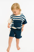Navy Short Retro Set: 2T