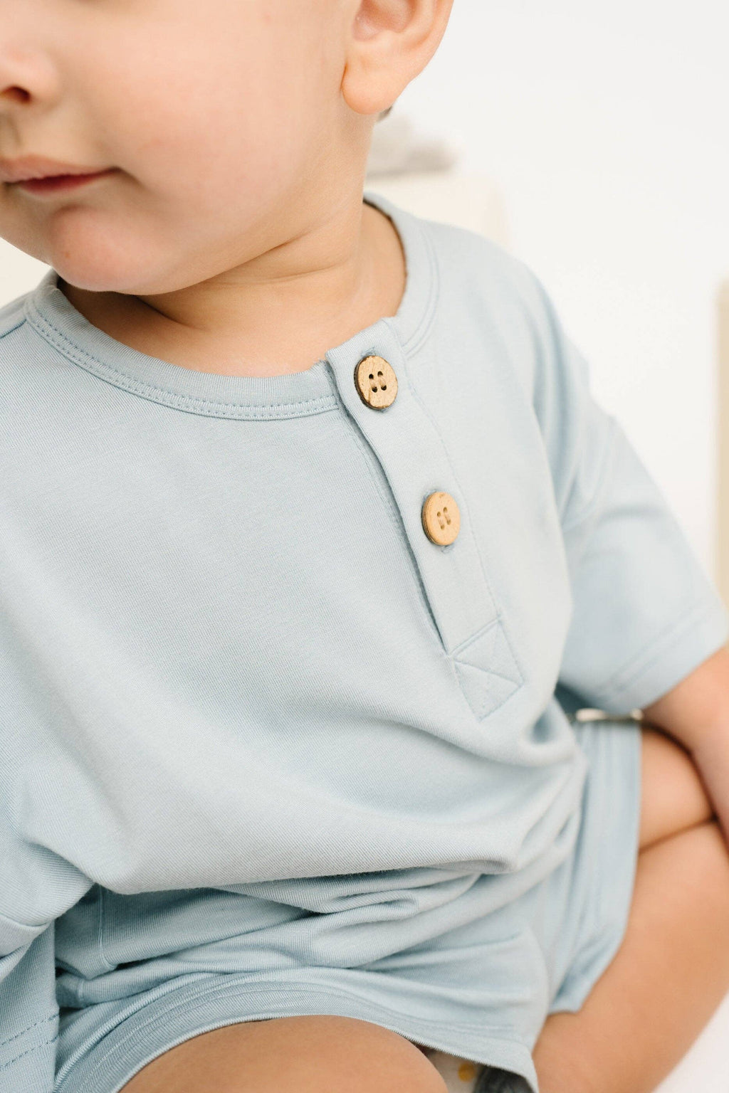 Ocean Bamboo Button Slouchy Set: 18-24M