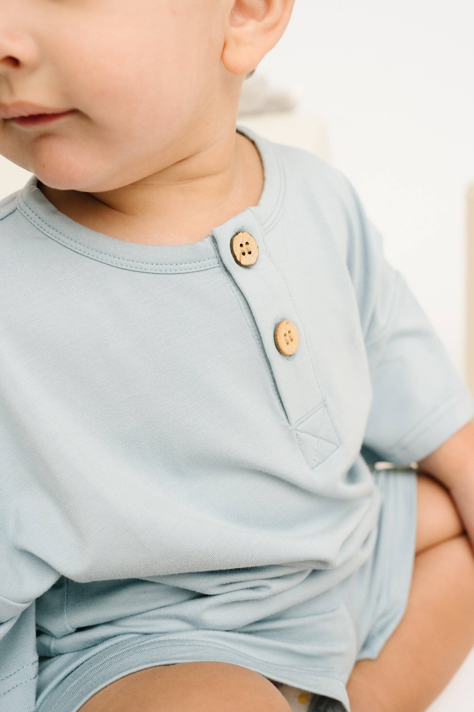 Ocean Bamboo Button Slouchy Set: 18-24M