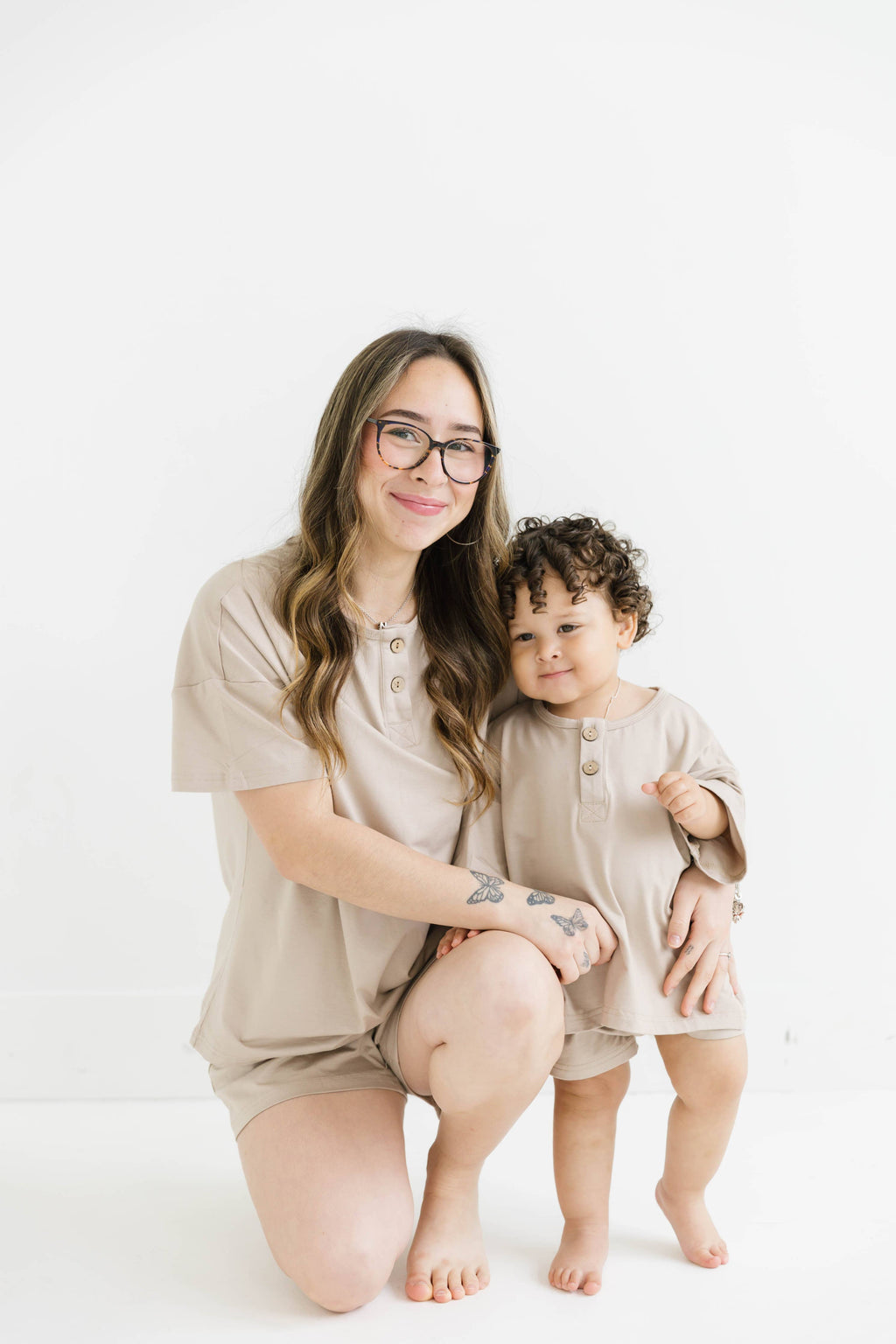 Women's Sandstone Bamboo Slouchy Set: M