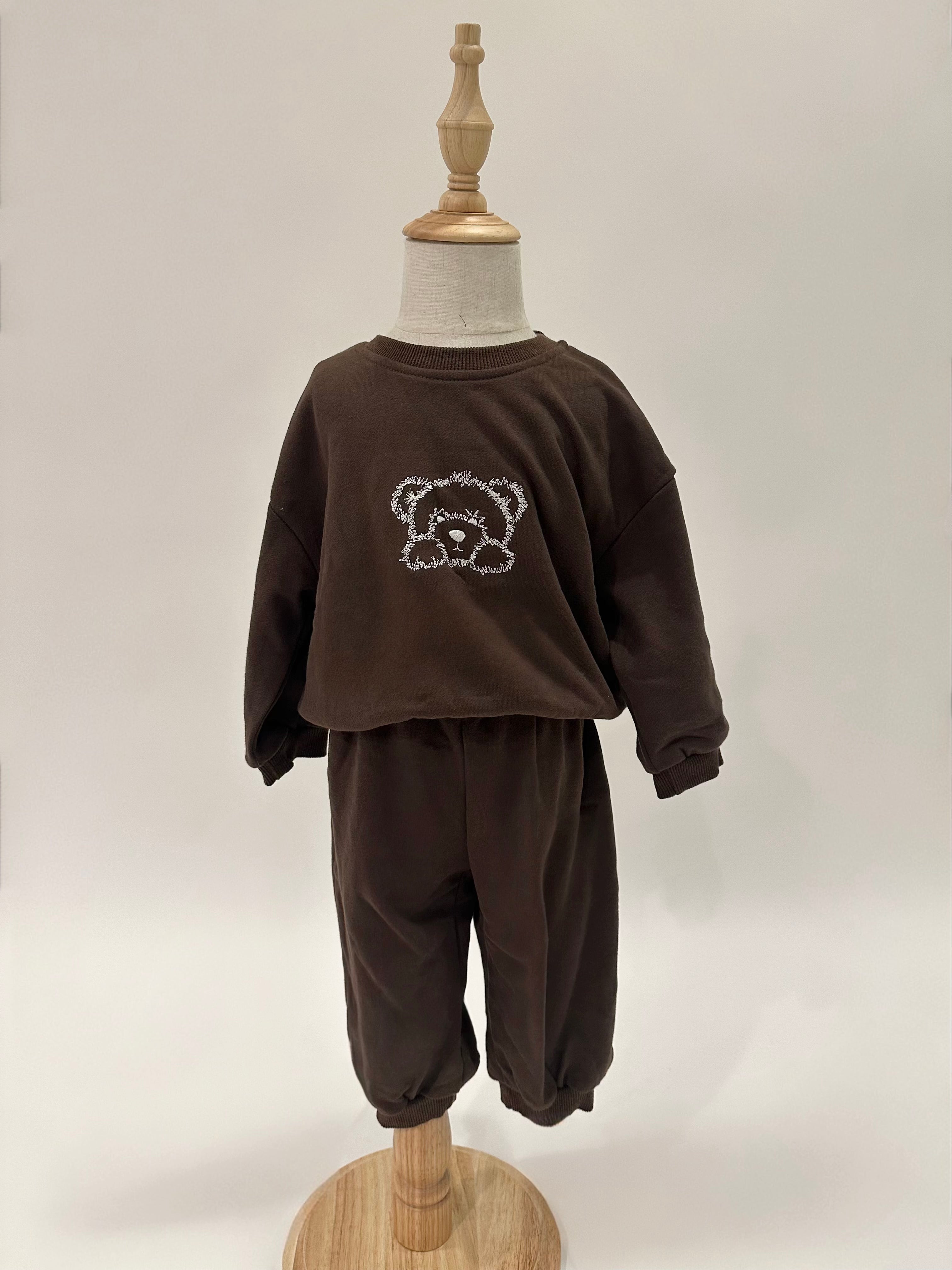 Embroidered Teddy Bear Sweatsuit