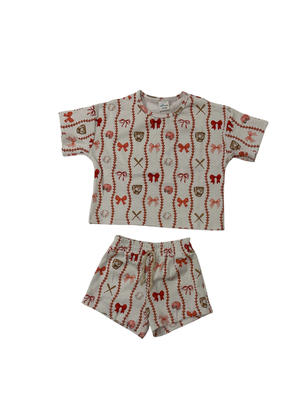 Pink “Play Ball” Slouchy Set