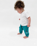 Teal Flame Cargo Joggers