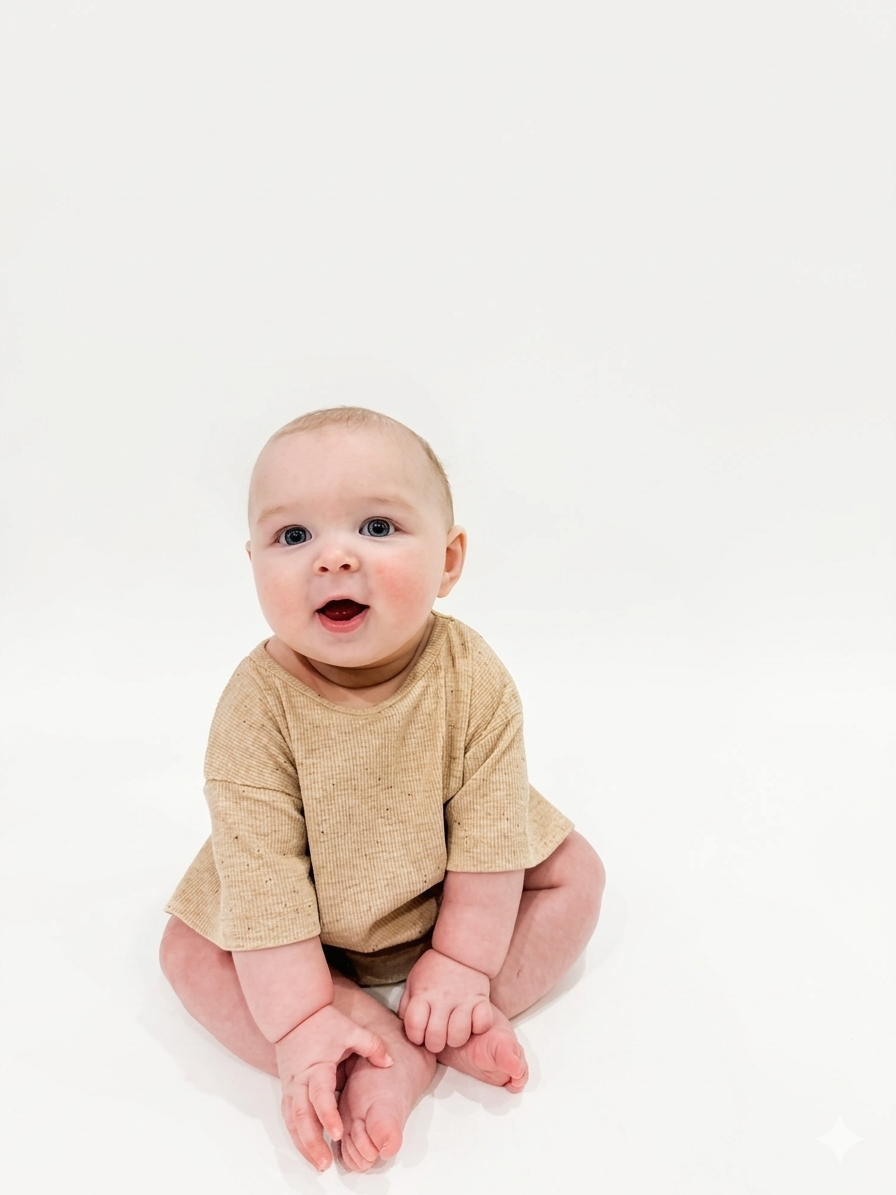 Tan Speckled Bubble Top