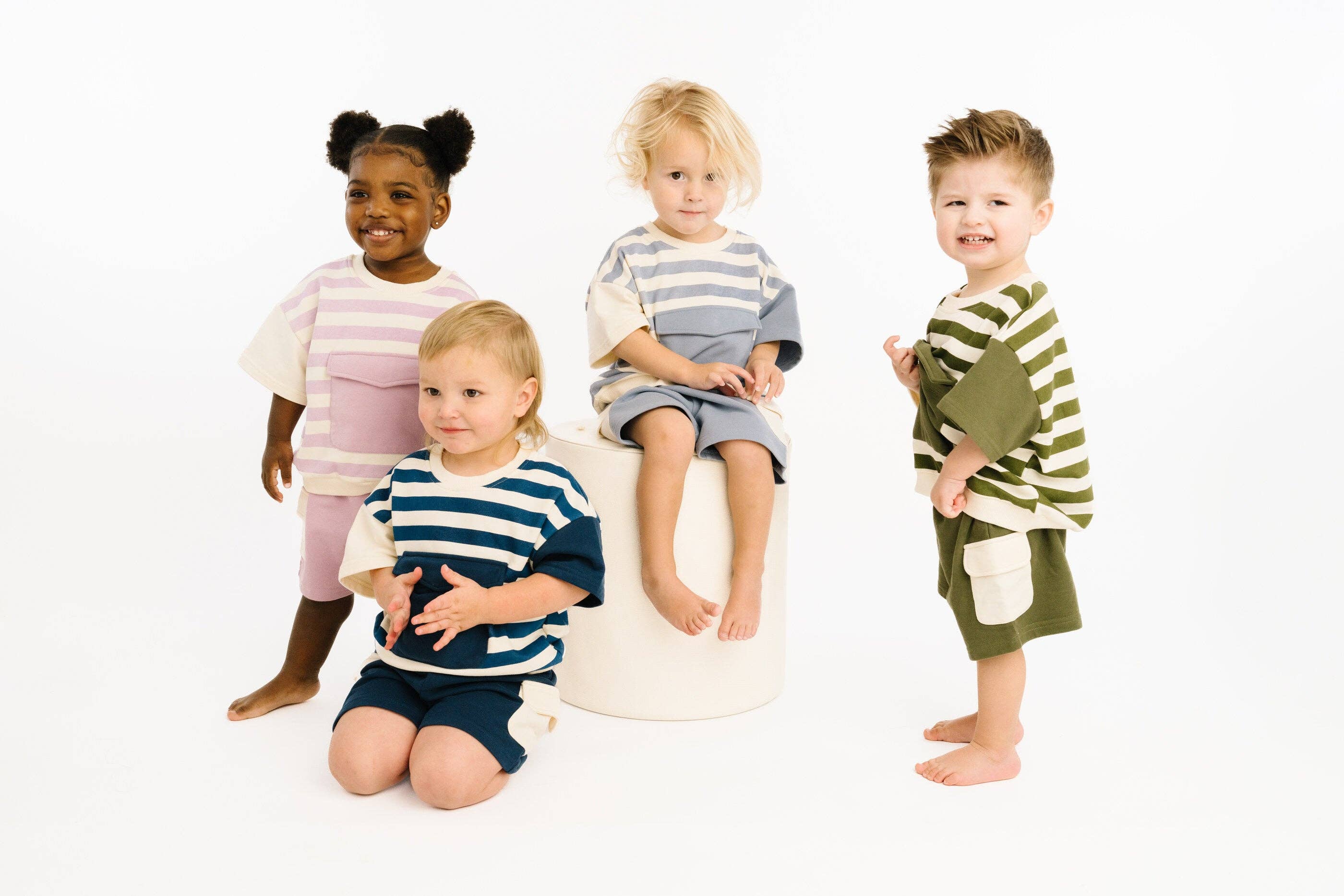 Navy Short Retro Set: 2T