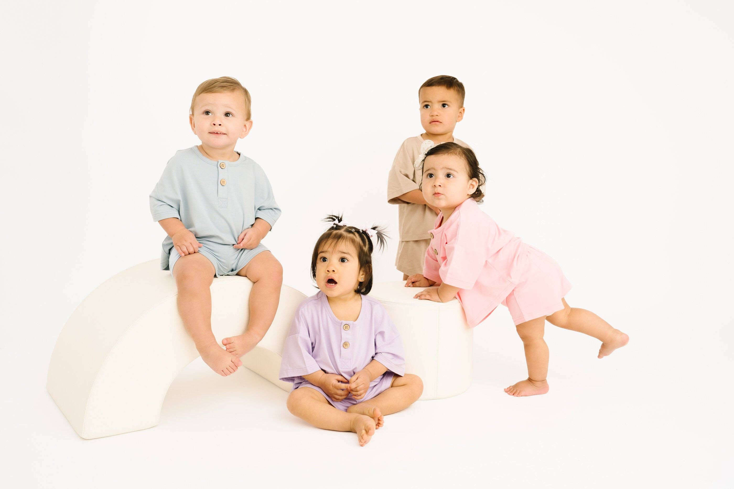 Sandstone Bamboo Button Slouchy Set: 18-24M