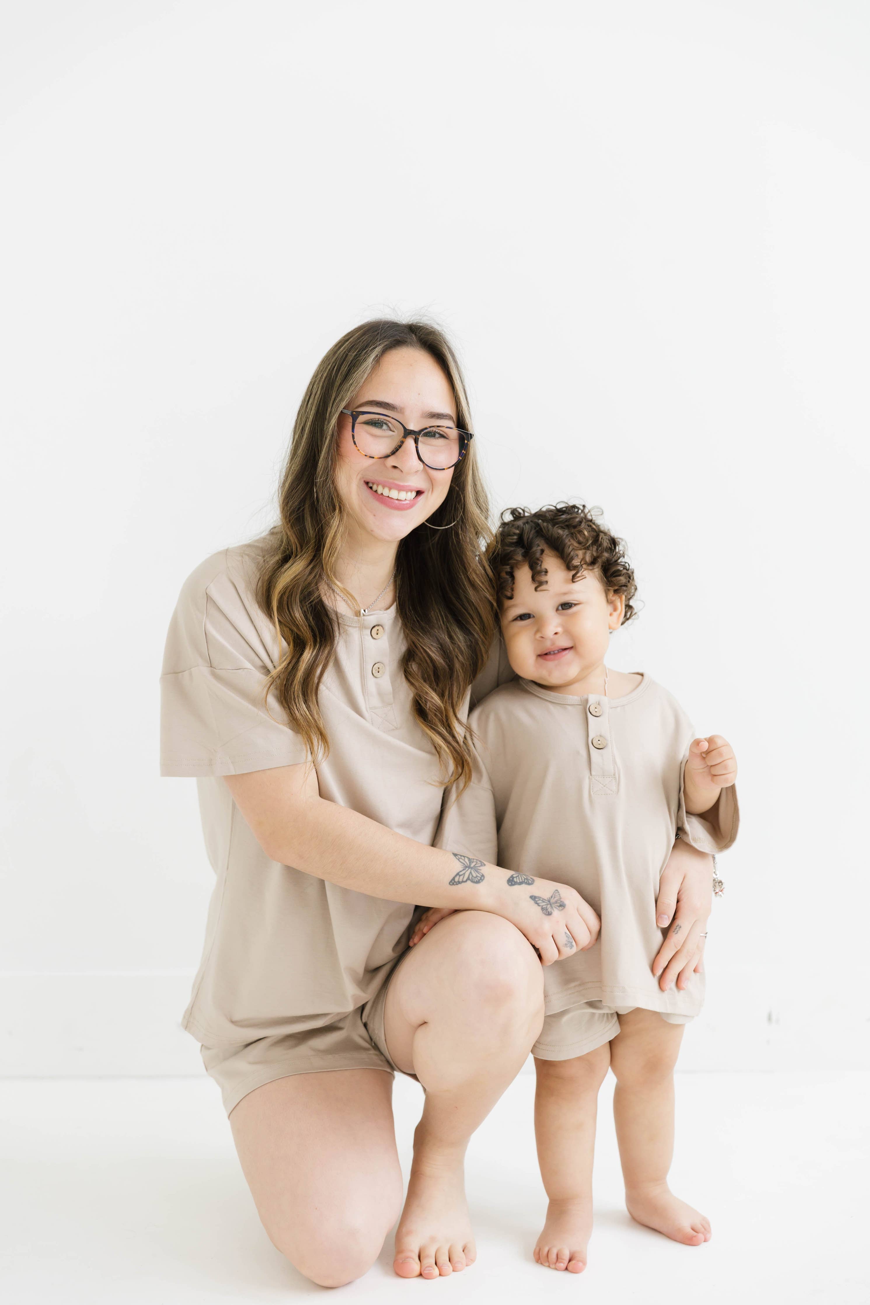 Women's Sandstone Bamboo Slouchy Set: M