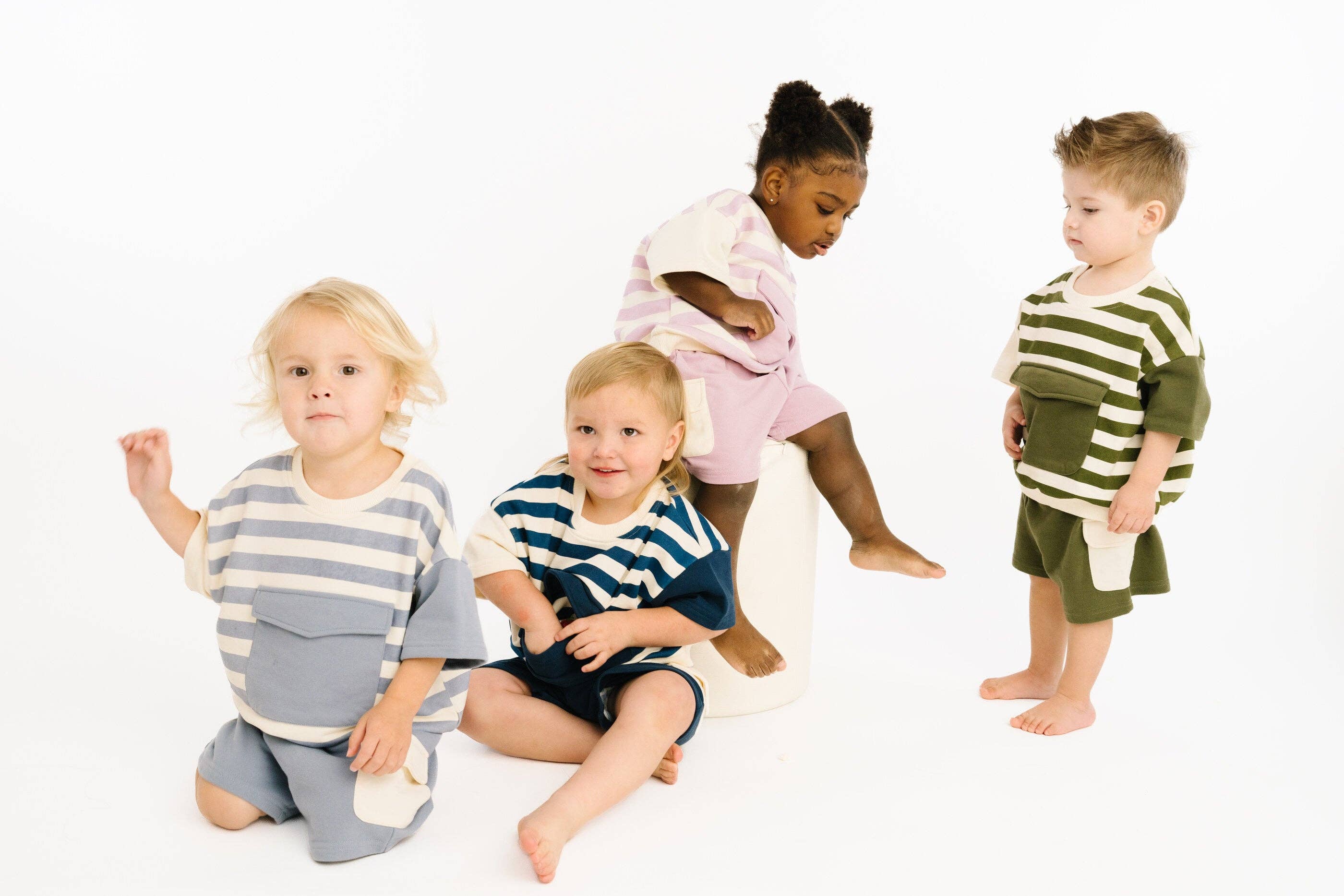 Navy Short Retro Set: 2T